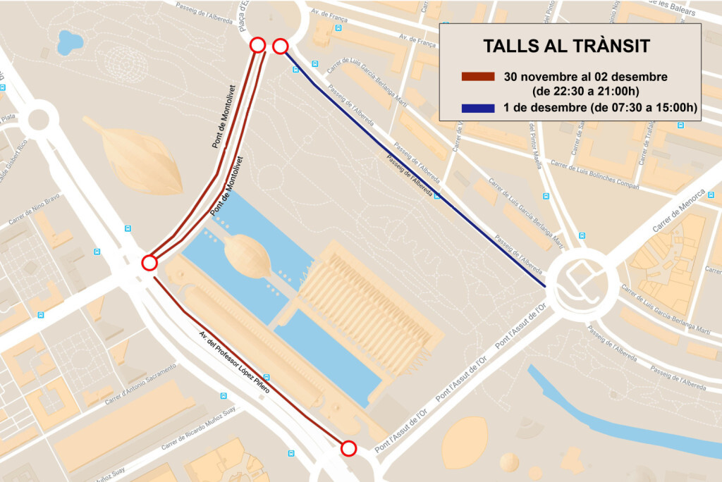 1130 Marató 2018. Talls trànsit