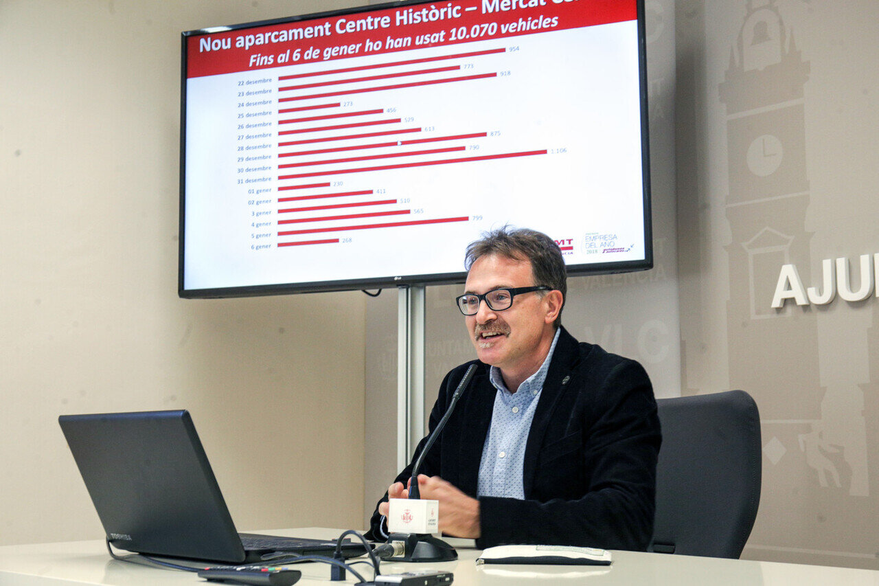 VALENCIA 12:09:51 Grezzi presenta en rueda de prensa el Balance de los datos de la EMT