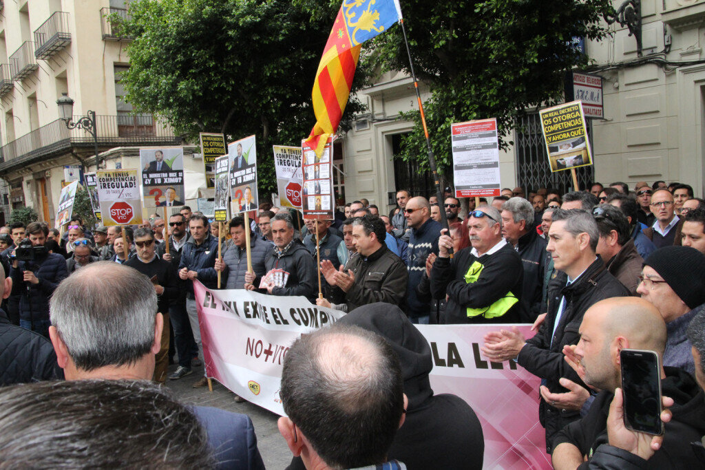 Protesta taxistas Palau Generalitat