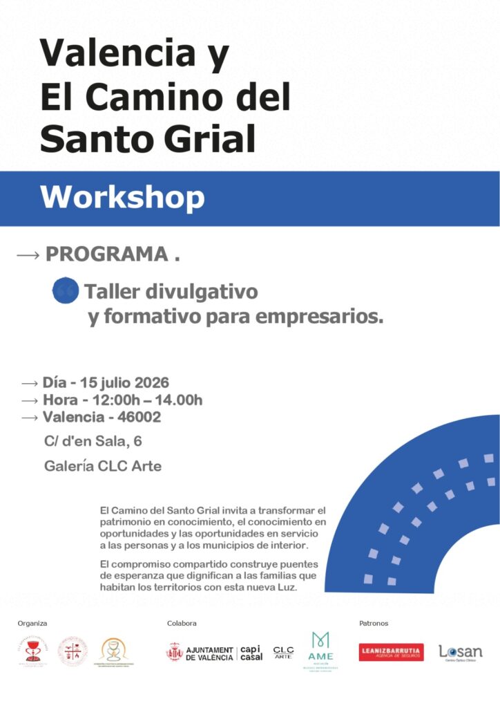 El Ayuntamiento de Valéncia impulsa una nueva edición de los Workshops "Valencia y El Camino del Santo Grial" 3 WhatsApp Image 2026 07 02 at 20.59.29