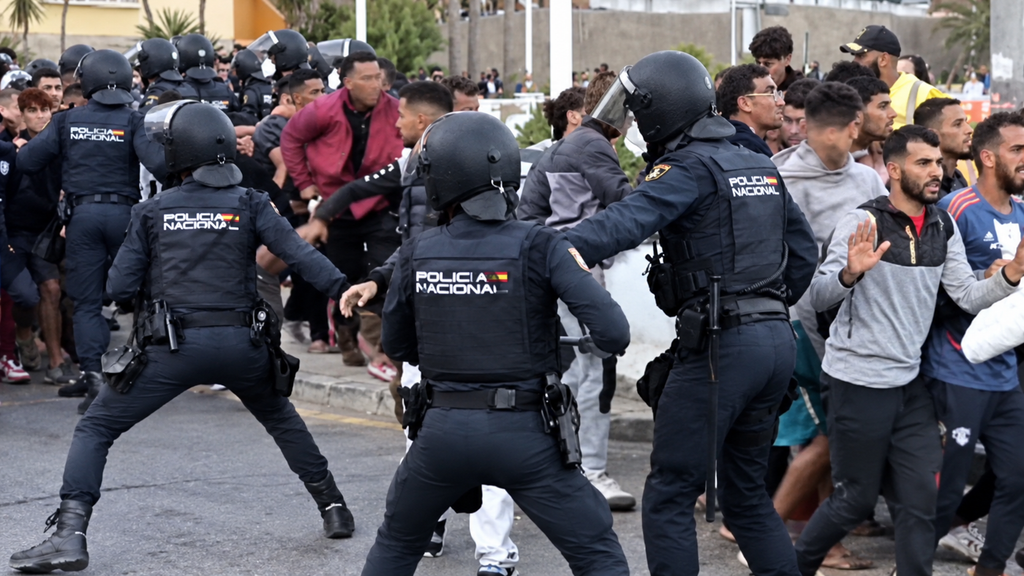 Ceuta traslada a 1.700 migrantes al puerto entre tensión y choque político: aún quedan entre 3.000 y 4.000 sin alojamiento 3 Ceuta traslada a 1.700 migrantes al puerto entre tension y choque politico 4