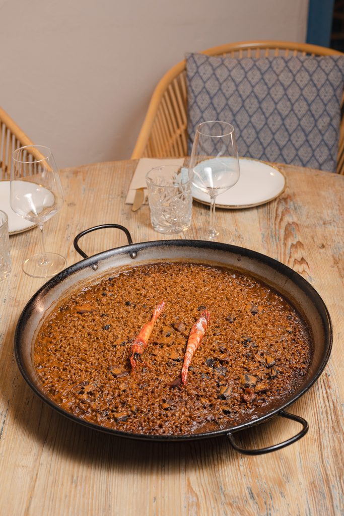 ESCAMA Arroz al senyoret con gamba alistada
