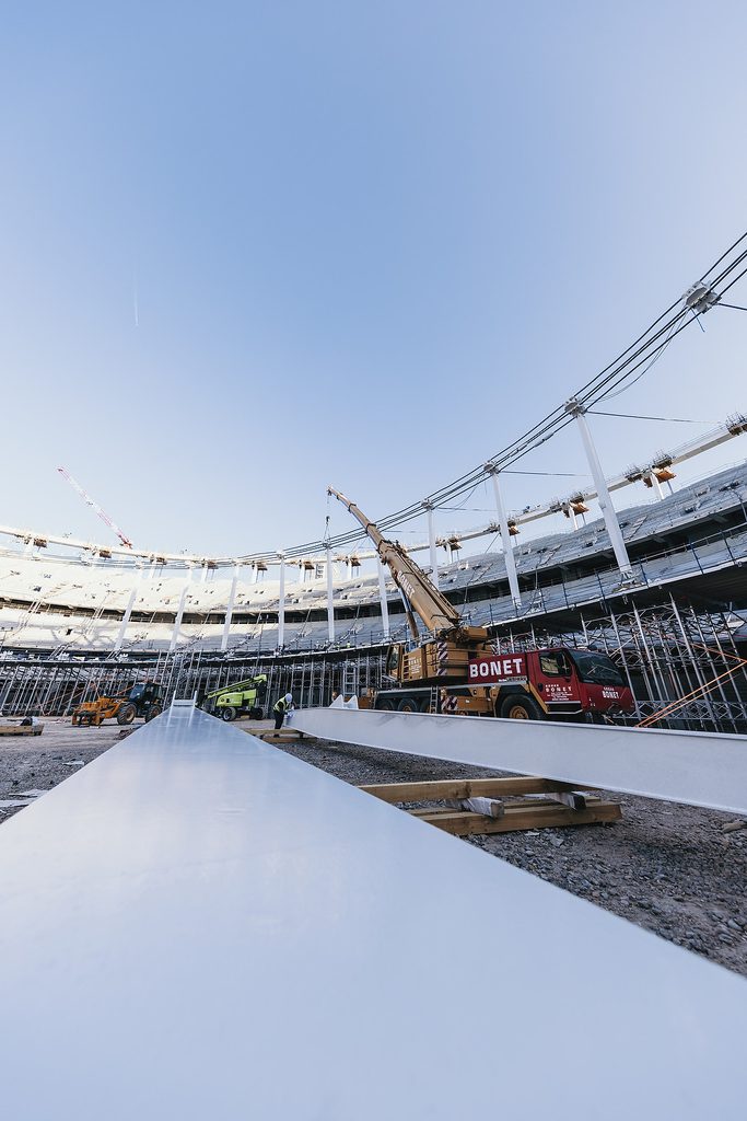 La espectacular maniobra que cambiará el aspecto del Nou Mestalla: comienza el ‘Big Lift’ de la cubierta 5 La espectacular maniobra que cambiara el aspecto del Nou Mestalla 4
